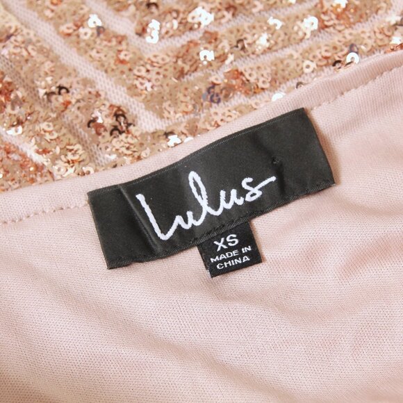 Lulu’s Serenade in the Night Rose Gold Sequin Skater Mini Dress - Picture 13 of 13